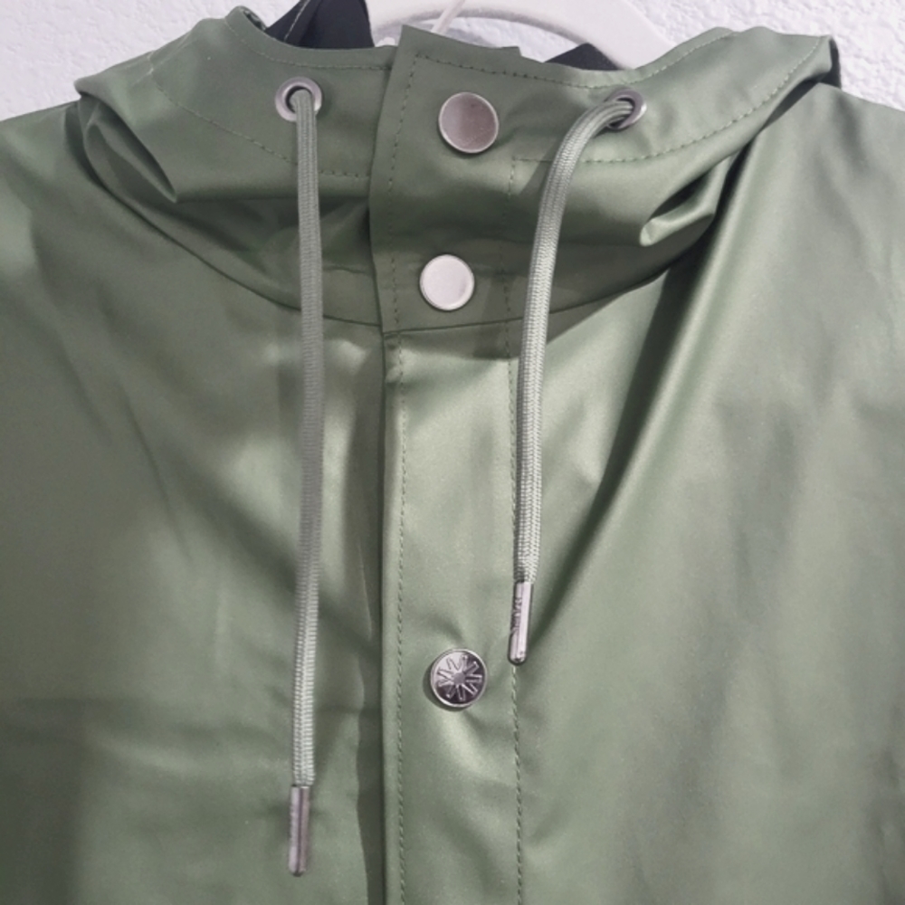 Rains Jacket Long Evergreen Raincoat Unisex NWT - Picture 8 of 10